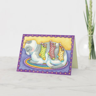 Carte de Noël mignonne de chaton