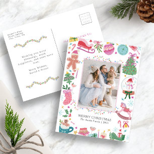Carte de Noël Mignonne et Colorée