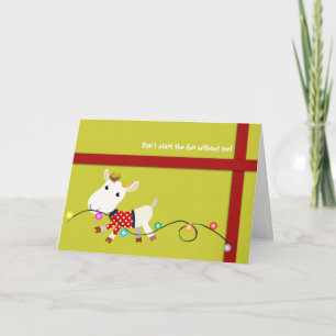 Carte de Noël mignonne (Goat Kid) - Personnalisabl
