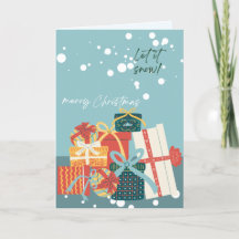 Carte de Noël mignonne laisser neiger