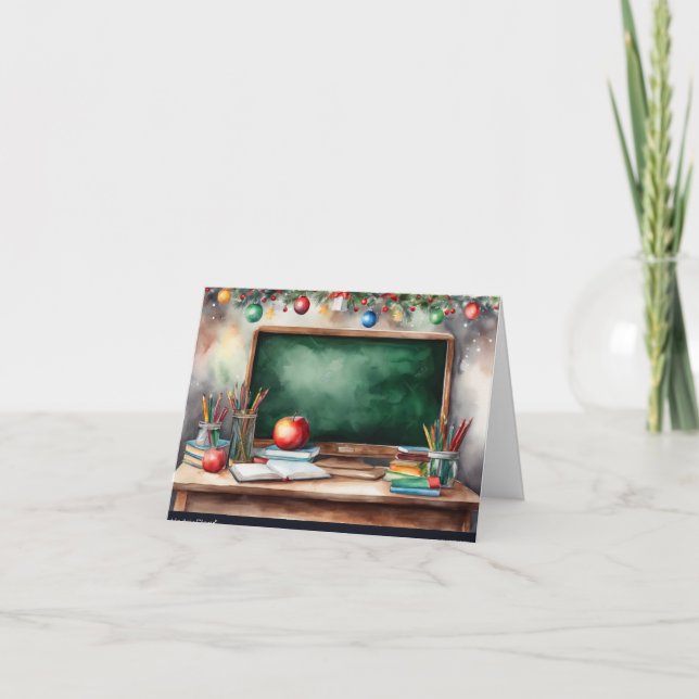 Carte de Noël mignonne pour le tableau de bord des (Devant)