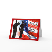 Carte de Noël militaire