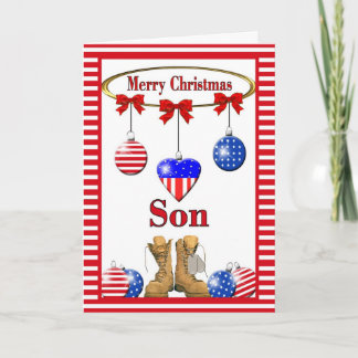 Carte de Noël militaire pour le fils
