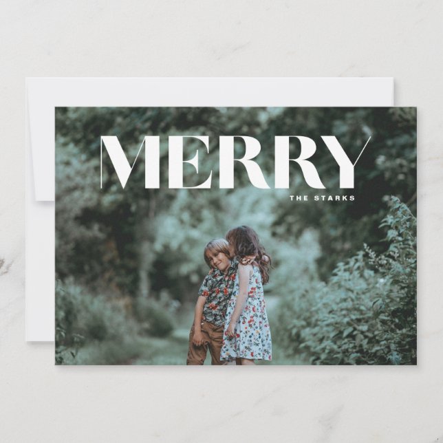 Carte de Noël mini-Joyeux pleine photo (Devant)