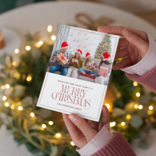 Carte de Noël miniature photo personnalisée