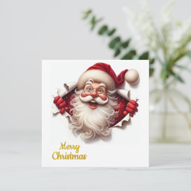 Carte de Noël minimale | Art linéaire | KalirARTS (Debout devant)