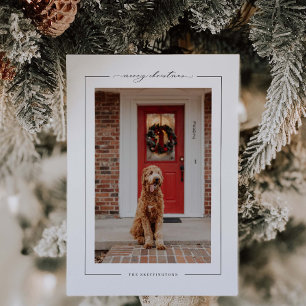 Carte de Noël minimale avec étoiles photo pour un 