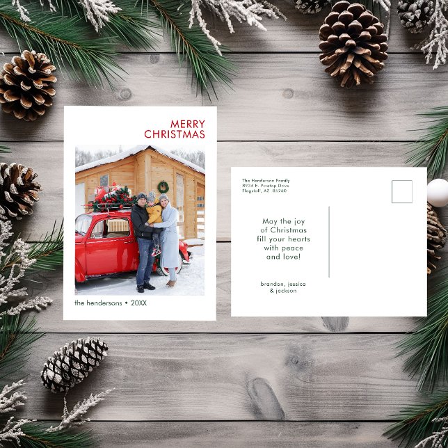 Carte de Noël minimale photo (Créateur téléchargé)
