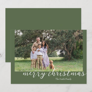 Carte de Noël minimale verte photo