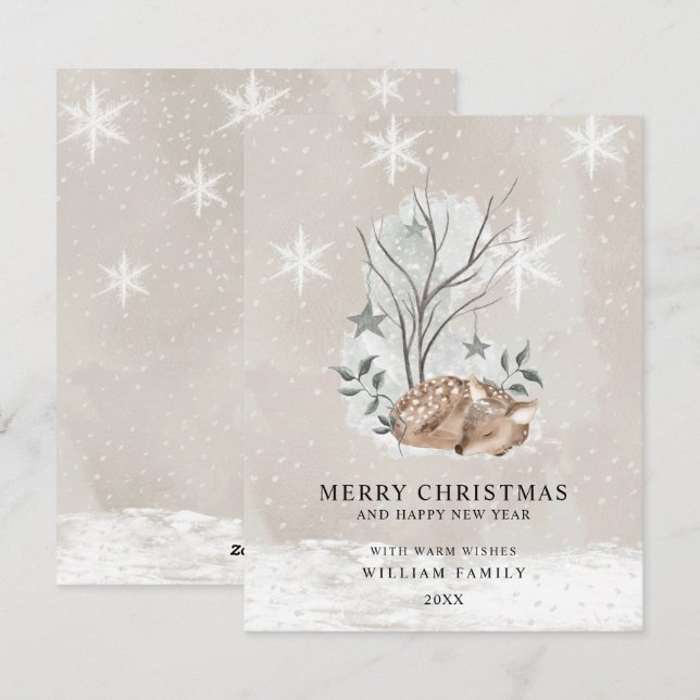 Carte de Noël minimaleiste Joyeux Noël (Devant / Derrière)