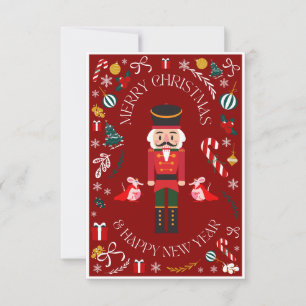 Carte de Noël minimaliste Casseur de noix