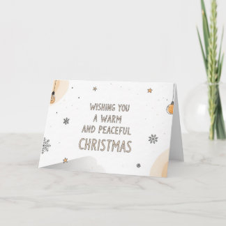 Carte de Noël Minimaliste Chaleureuse et Paisible