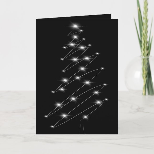 Carte de Noël minimaliste d'arbre de Noël (Devant)