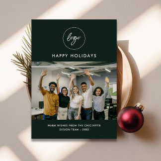 Carte de Noël minimaliste de l'entreprise de photo