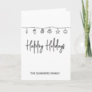 Carte de Noël minimaliste Doodle simple