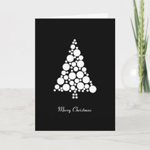 Carte de Noël minimaliste en noir et blanc