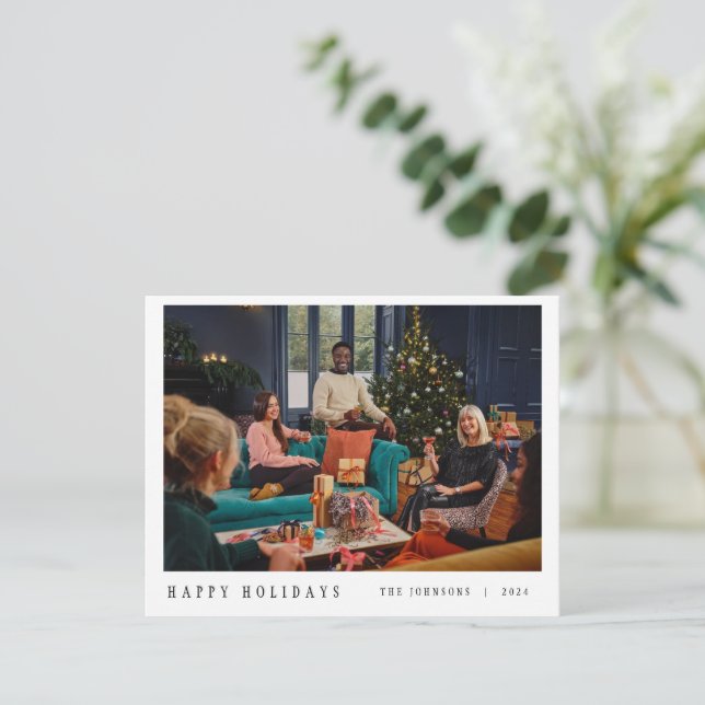 Carte de Noël minimaliste | Famille moderne (Debout devant)