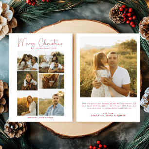 Carte de Noël Minimaliste 'Joyeux Noël' Famille 7 