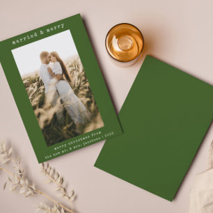 Carte de Noël minimaliste Marié & Joyeux