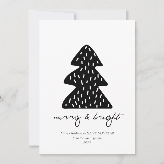 Carte de Noël minimaliste moderne (Devant)