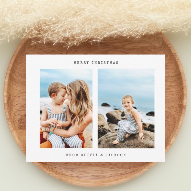 Carte de Noël minimaliste photo moderne (Créateur téléchargé)