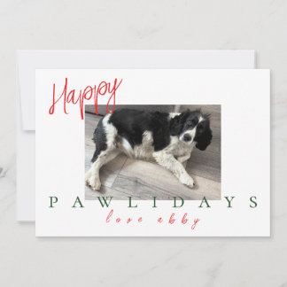 Carte de Noël minimaliste pour animaux de compagni