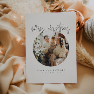 Carte de Noël minimaliste pour la photo familiale