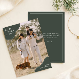 Carte de Noël minimaliste pour la photo familiale
