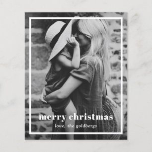 Carte de Noël minimaliste simple photo élégante