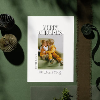 Carte de Noël minimaliste simple photo moderne