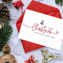 Carte de Noël minimaliste : Vacances Modernes Simp