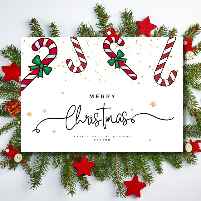 Carte de Noël minimaliste, Vacances simples et heu (Créateur téléchargé)