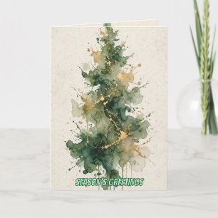 Carte de Noël minimaliste vous souhaitant paix joi