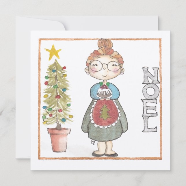 Carte de Noël Mme Noel (Devant)
