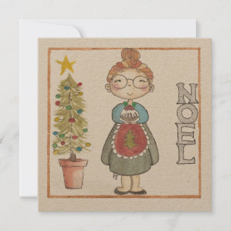 Carte de Noël Mme Noel