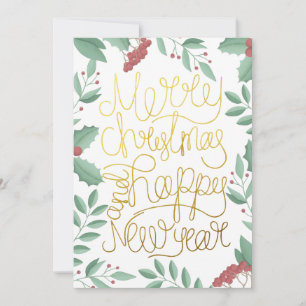 Carte de Noël moderne à l'aquarelle avec écriture 