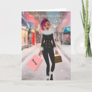 Carte de Noël moderne africaine