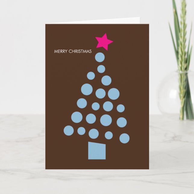Carte de Noël moderne - Arbre de Noël (Devant)