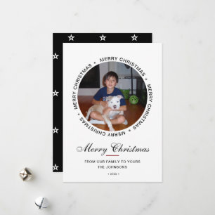 Carte de Noël Moderne avec Photo