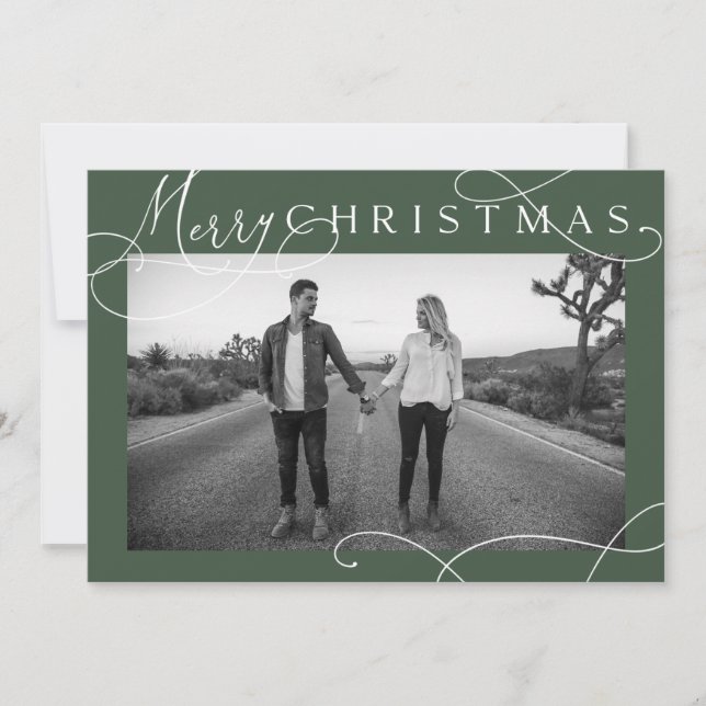 Carte de Noël Moderne avec Photo (Devant)