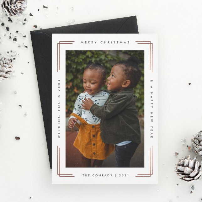 Carte de Noël moderne avec une photo (Créateur téléchargé)