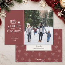 Carte de Noël moderne avec une photo et Joyeux Noë