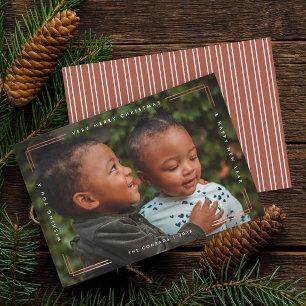 Carte de Noël moderne avec une photo pour souhaite