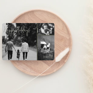 Carte de Noël moderne Collage Olive tendance
