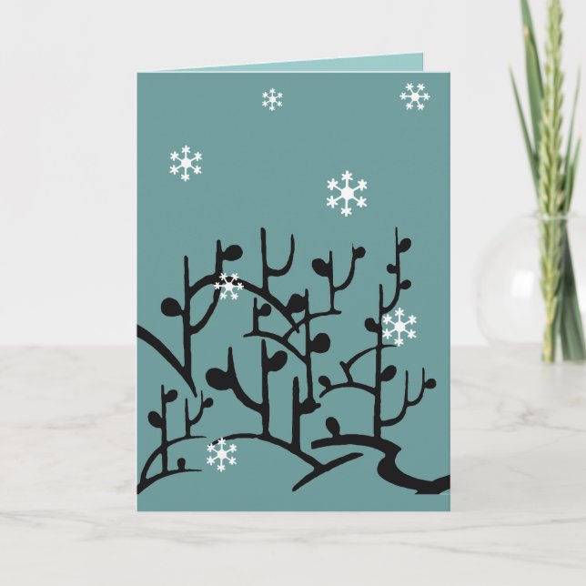 Carte de Noël moderne de neige (Devant)