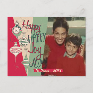 Carte de Noël moderne du milieu du siècle