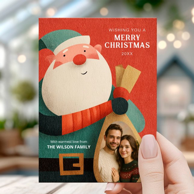 Carte de Noël moderne du Père Noël (Créateur téléchargé)