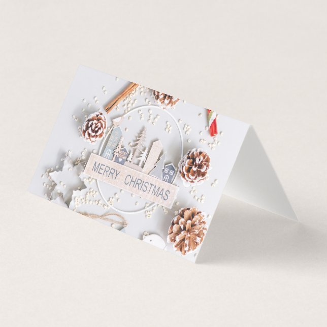 Carte de Noël Moderne & Élégante – Design Classiqu (Front)
