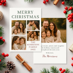 Carte de Noël Moderne et Joyeuse avec Photo de Bud
