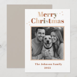Carte de Noël moderne et lumineuse pour famille